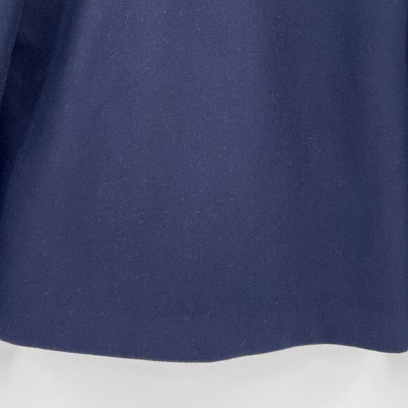 J. Crew Melton Wool Navy Blue Double‎ Breasted Peacoat B6474 Women’s Size 0 - Picture 7 of 10